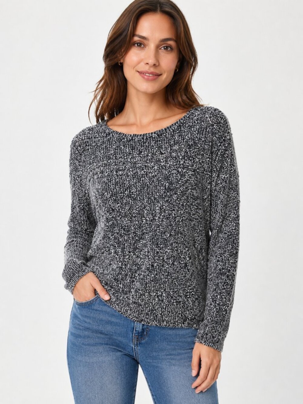 Rag & Bone Navy & White Cable Knit Sweater – Size Small